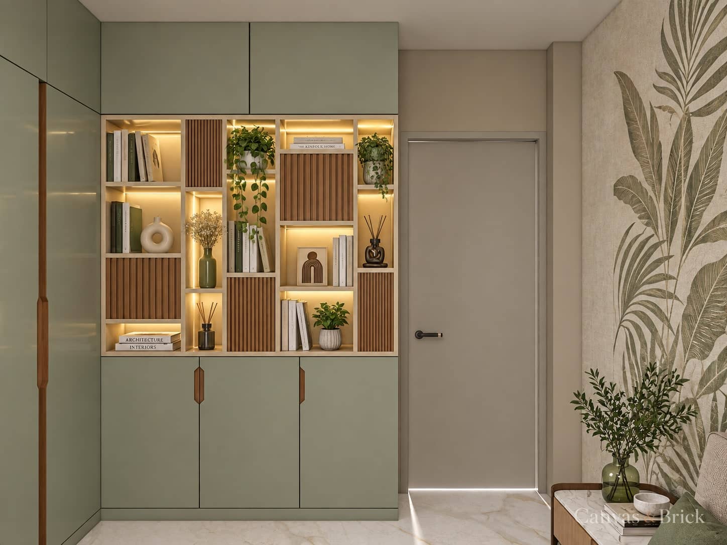 With console crockery unit design in Kolkata by Canvas & Brick